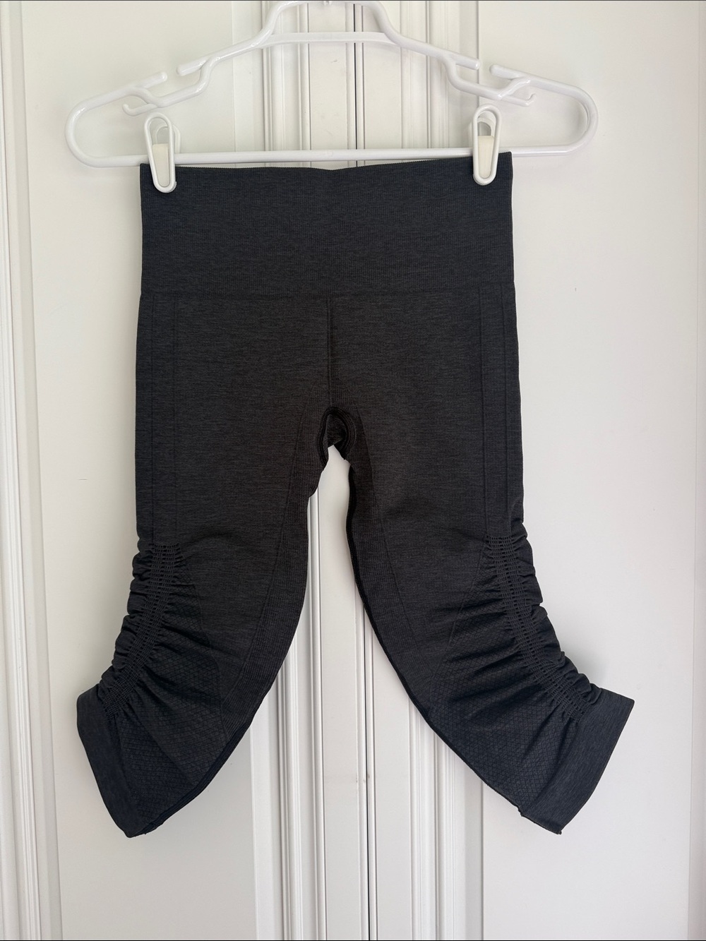 lululemon athletica  charcoal Cropped Leggings with Side Ruching
